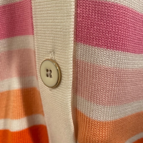 TALBOTS Multicolored Striped Girlfriend Cardigan with Buttons - Picture 4 of 8